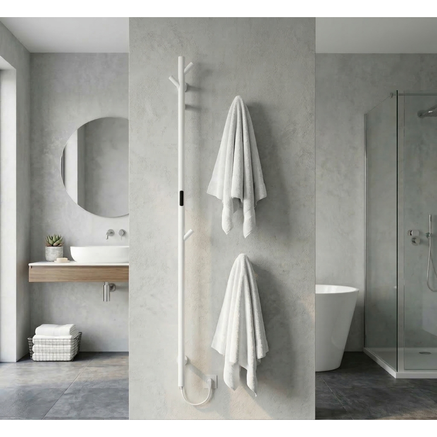 Electric Towel Rail 172 cm, 46 W, White