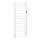 Electric towel warmer 45x132 cm 180W stainless steel/white
