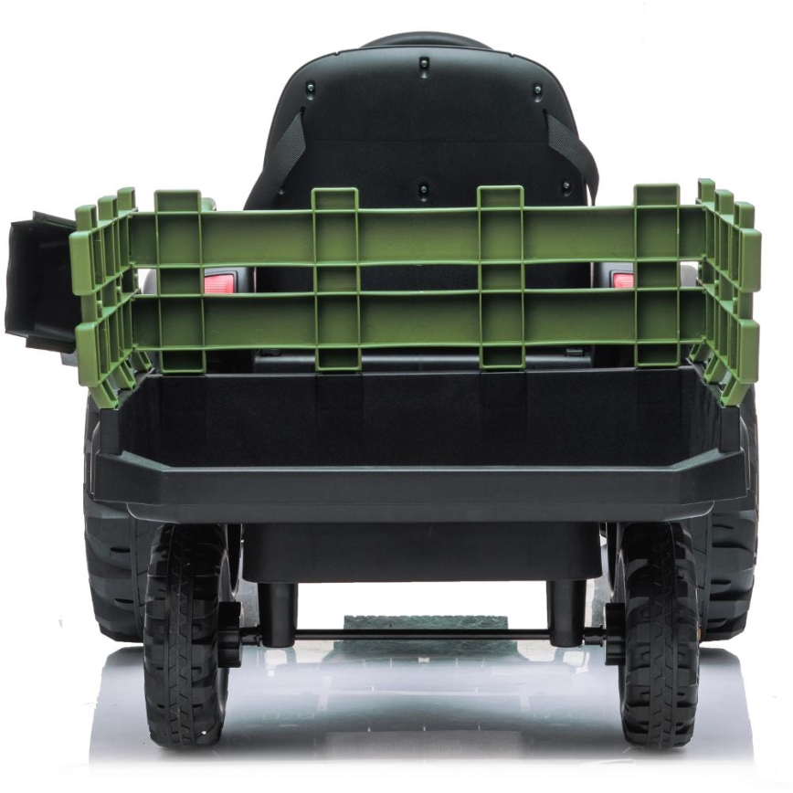 Electric tractor with trailer 2x30W/7000 mAh black/green + remote control