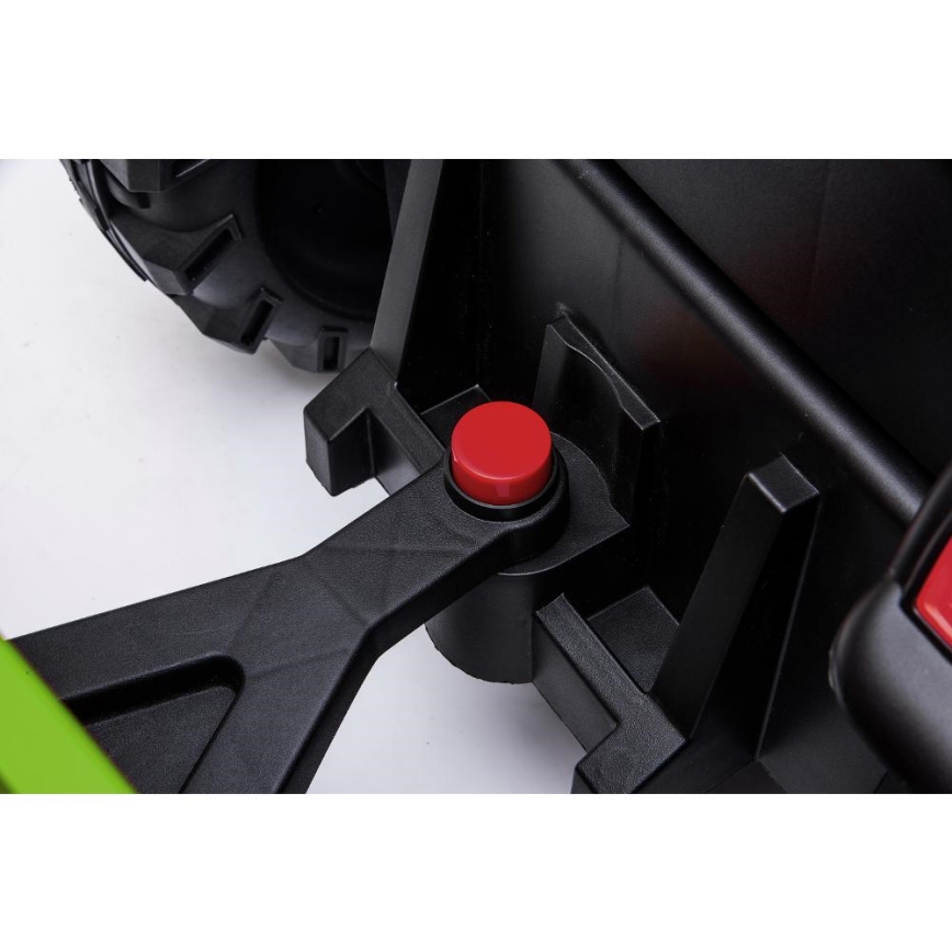 Electric tractor with trailer 2x30W/7000 mAh black/green + remote control
