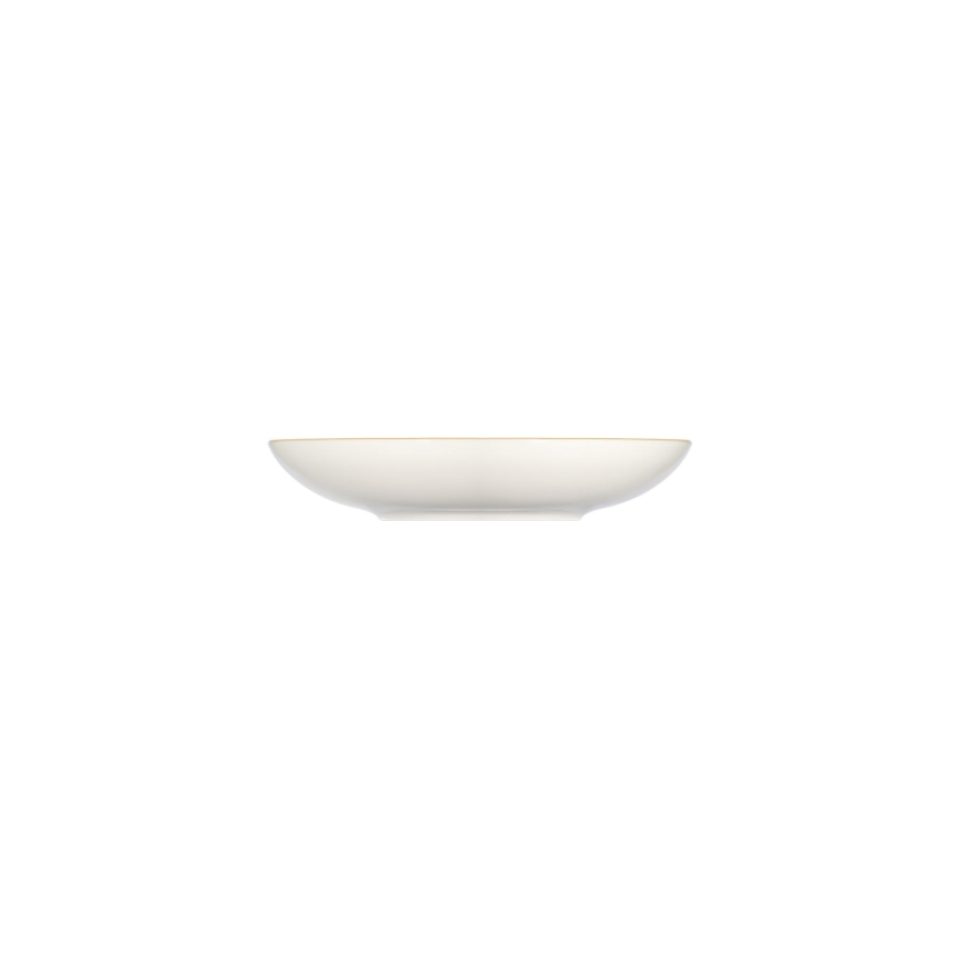 Elegant 24-piece porcelain dinnerware set in white, blue and gold