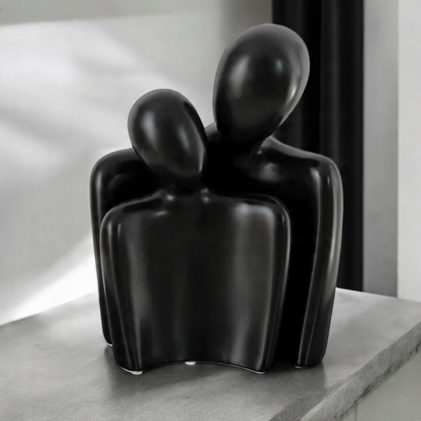 Elegant black tabletop decoration, 20 x 5.5 x 14.5 cm
