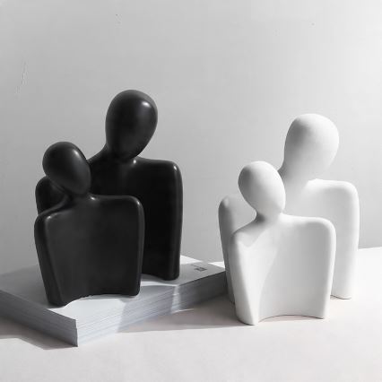 Elegant black tabletop decoration, 20 x 5.5 x 14.5 cm