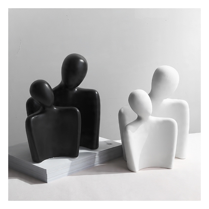 Elegant black tabletop decoration, 20 x 5.5 x 14.5 cm