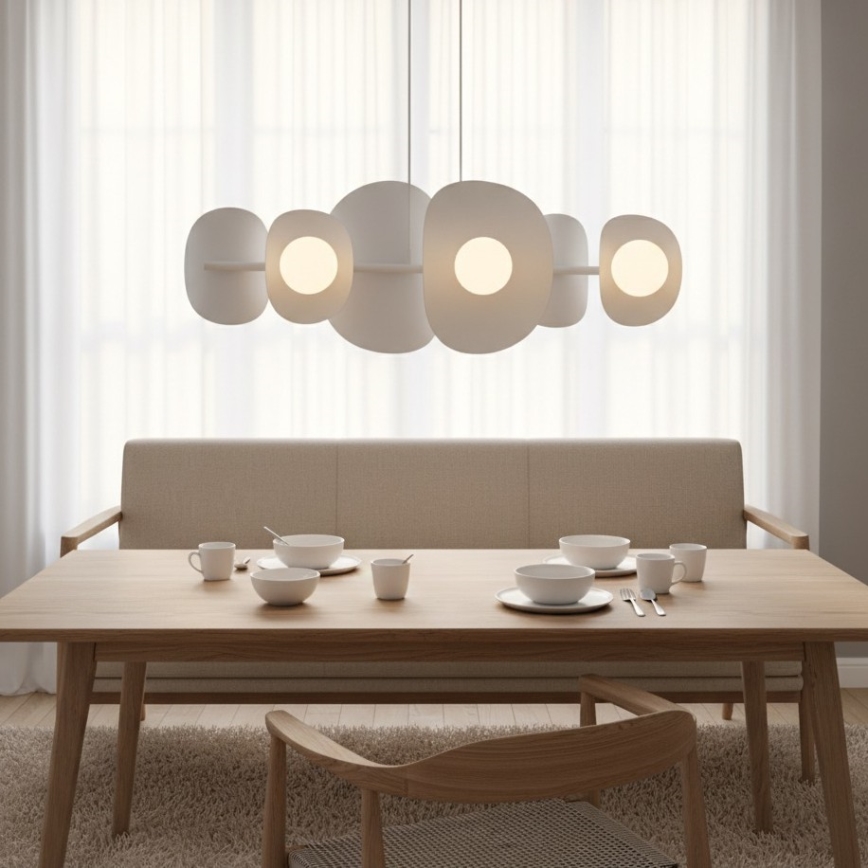 ELEMENTI Cable Pendant Chandelier 6xG9/8W/230V White