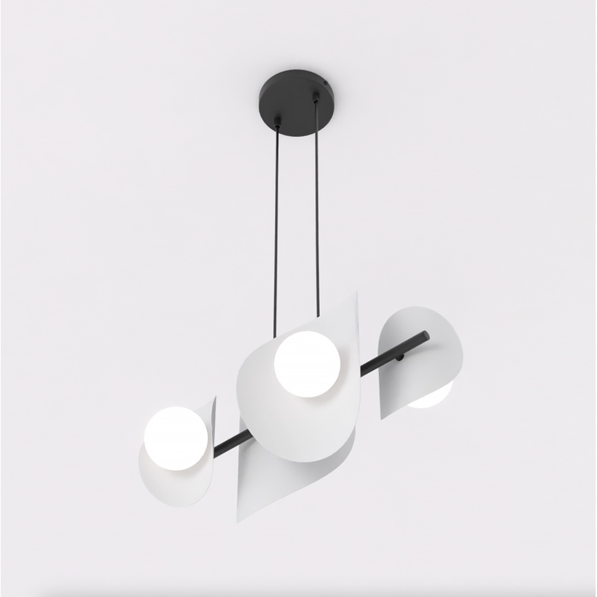 ELEMENTI cable-suspended pendant 4xG9/8W/230V grey