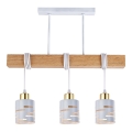 ELEN Cable Pendant Light 3xE27/35W/230V White/Gold/Brown