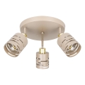 ELEN Spotlight 3x E27/35W/230V Beige/Gold