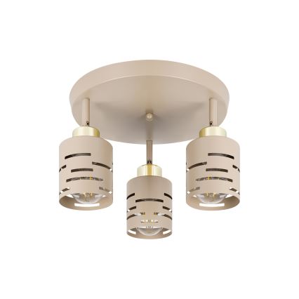 ELEN Spotlight 3x E27/35W/230V Beige/Gold