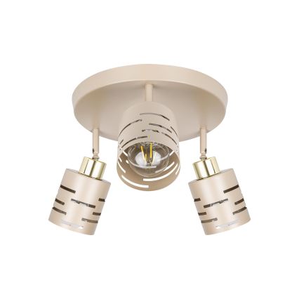 ELEN Spotlight 3x E27/35W/230V Beige/Gold