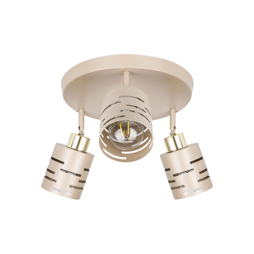 ELEN Spotlight 3x E27/35W/230V Beige/Gold