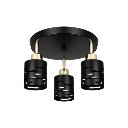 ELEN Spotlight 3xE27/35W/230V Black/Gold