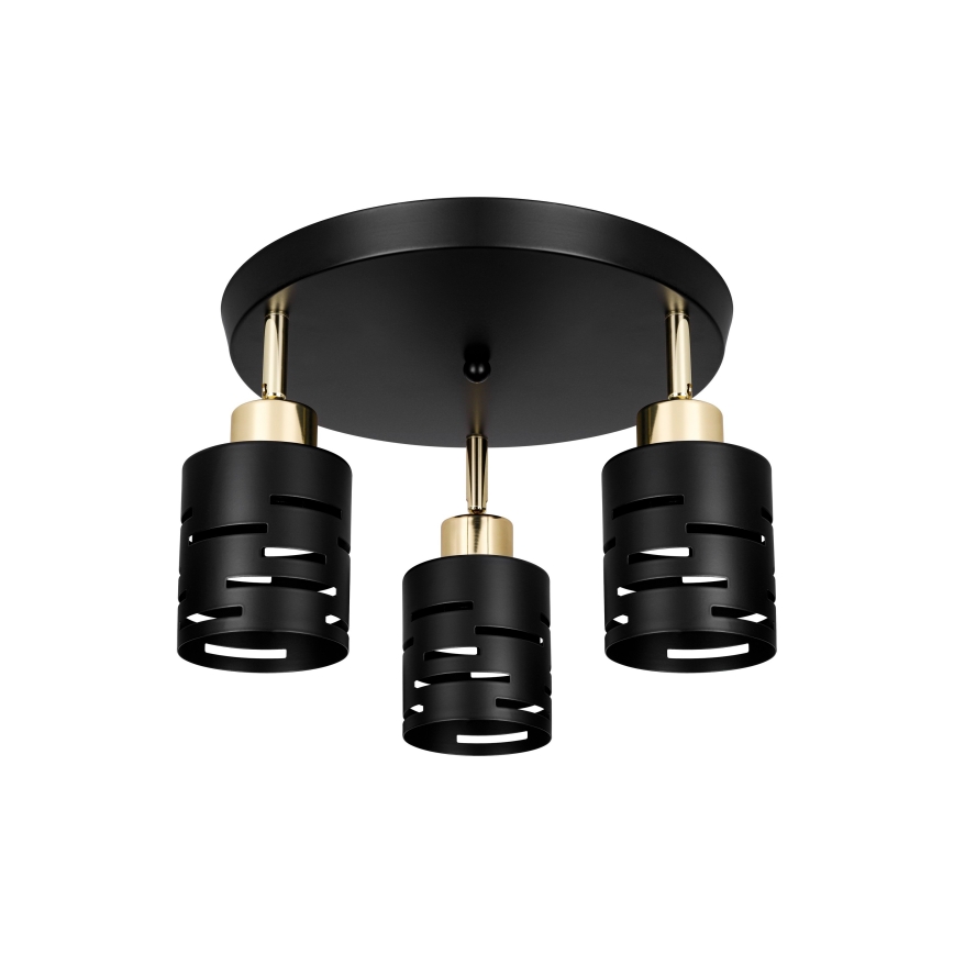 ELEN Spotlight 3xE27/35W/230V Black/Gold
