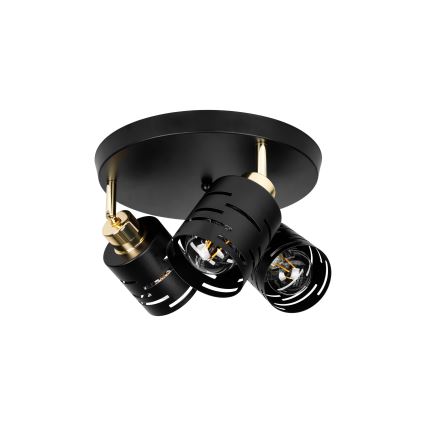 ELEN Spotlight 3xE27/35W/230V Black/Gold