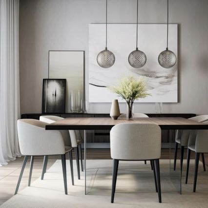 ELENA Cable Pendant Light 3xG9/6W/230V Black/Smoky Grey