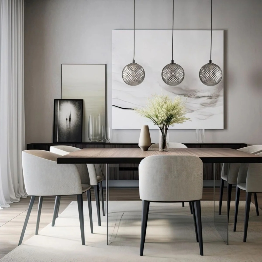 ELENA Cable Pendant Light 3xG9/6W/230V Black/Smoky Grey