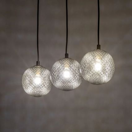 ELENA Cable Pendant Light 3xG9/6W/230V Black/Smoky Grey