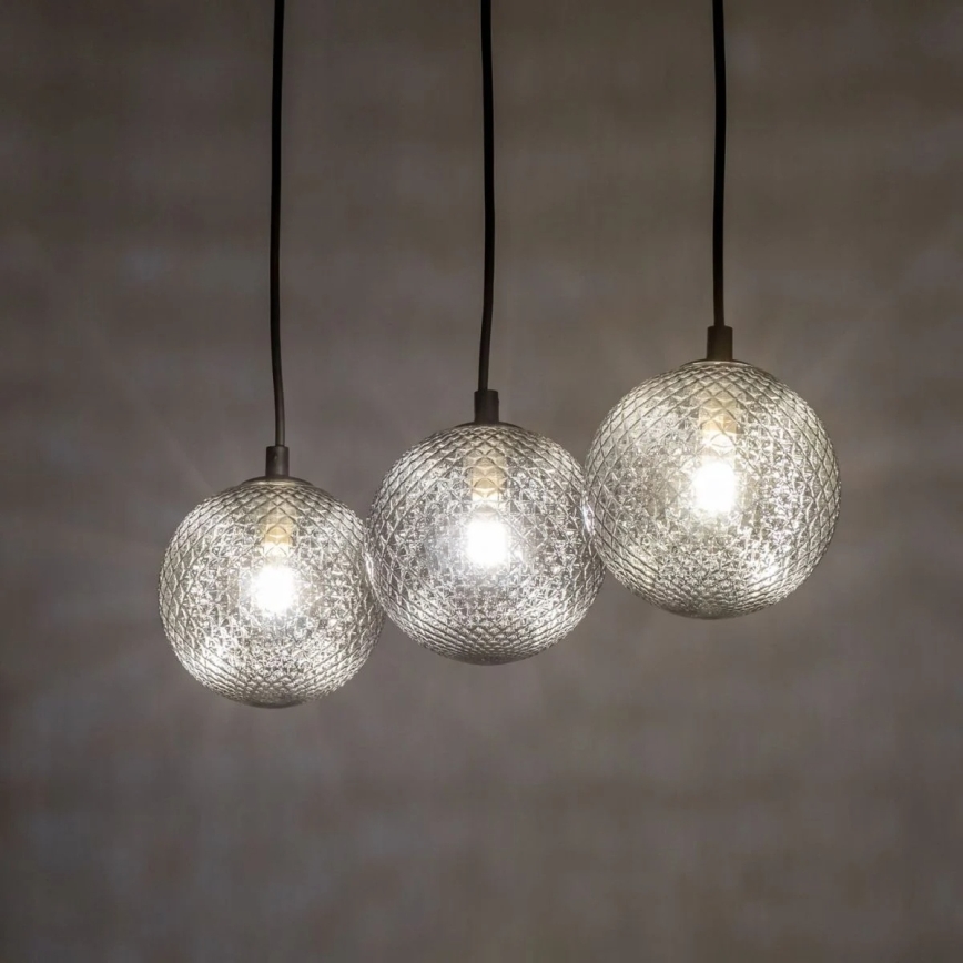 ELENA Cable Pendant Light 3xG9/6W/230V Black/Smoky Grey