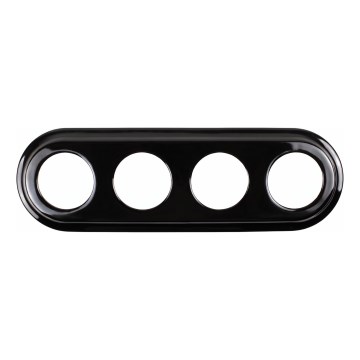 Elhard - Black Ceramic Retro 4-Gang Frame