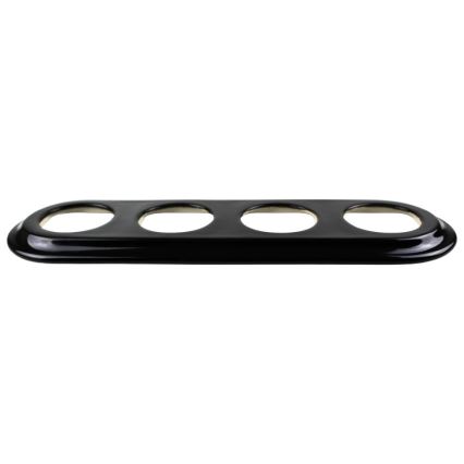 Elhard - Black Ceramic Retro 4-Gang Frame
