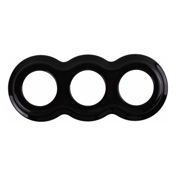 Elhard - Black Ceramic Retro Triple Frame