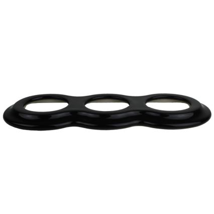 Elhard - Black Ceramic Retro Triple Frame