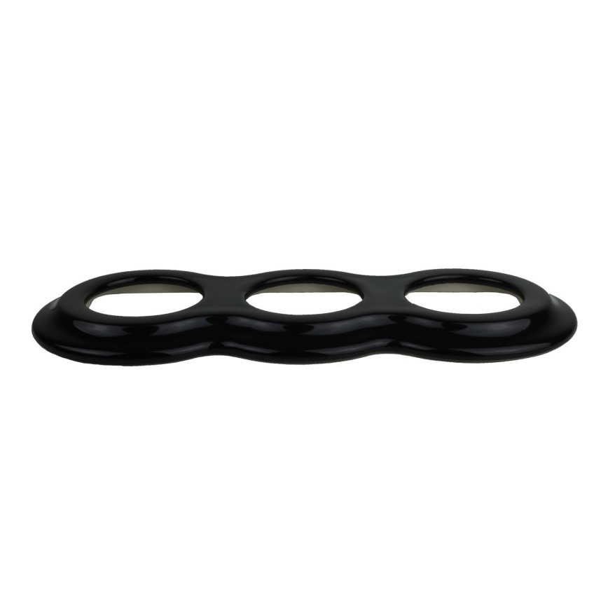 Elhard - Black Ceramic Retro Triple Frame