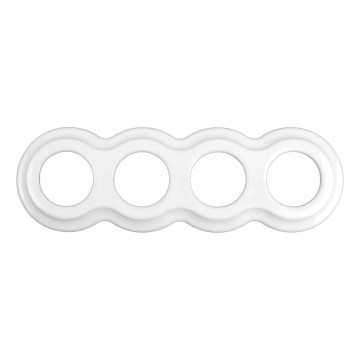Elhard - Ceramic Retro 4-Gang Frame, White