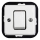 Elhard - Ceramic retro 4-way switch with wide rocker, frameless, No. 7, white