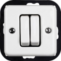 Elhard - Ceramic Retro Blind Controller, Frameless, White
