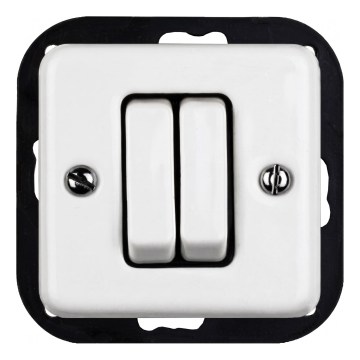 Elhard - Ceramic Retro Blind Controller, Frameless, White