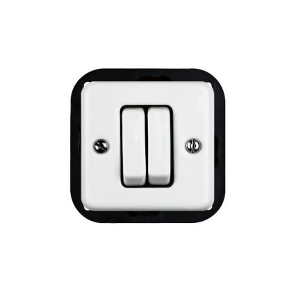 Elhard - Ceramic Retro Blind Controller with Frame White