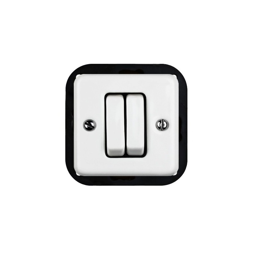 Elhard - Ceramic Retro Blind Controller with Frame White