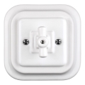 Elhard - Ceramic retro controller with frame No. 1/0, white