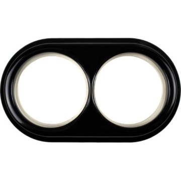 Elhard - Ceramic Retro Double Frame, Black