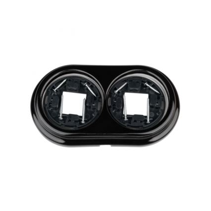 Elhard - Ceramic Retro Double Frame, Black