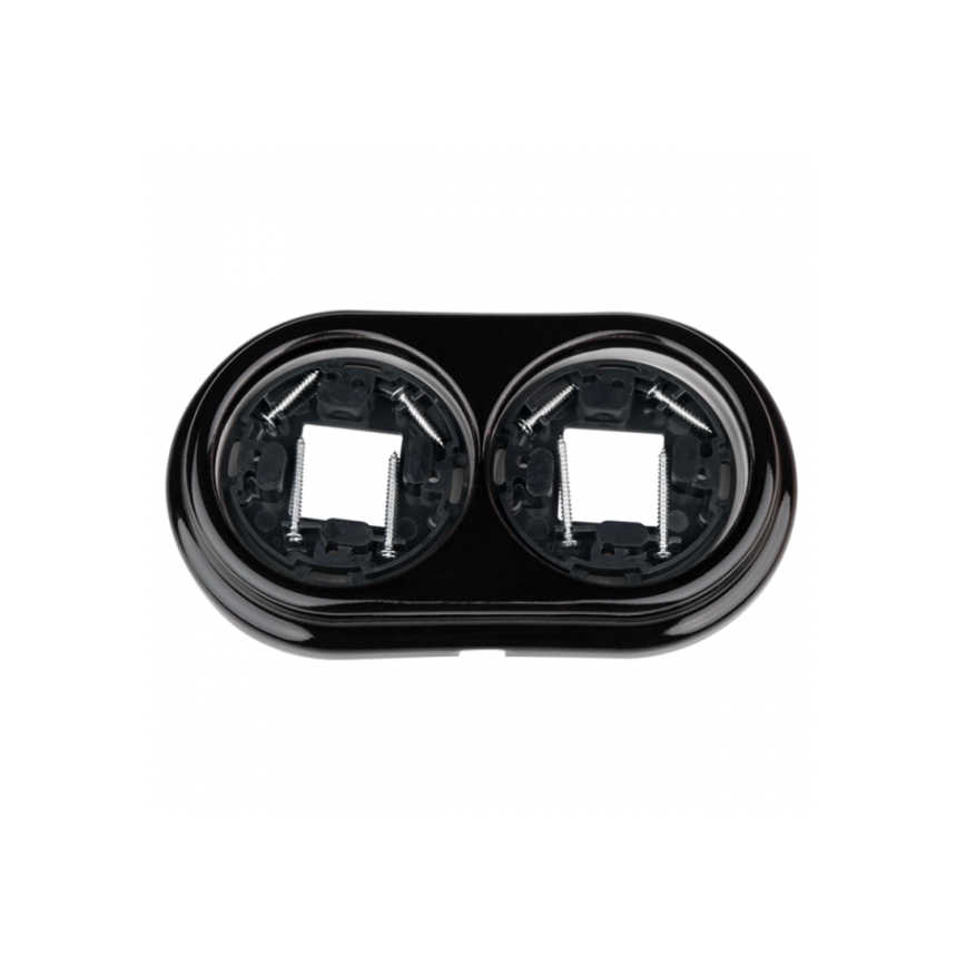 Elhard - Ceramic Retro Double Frame, Black
