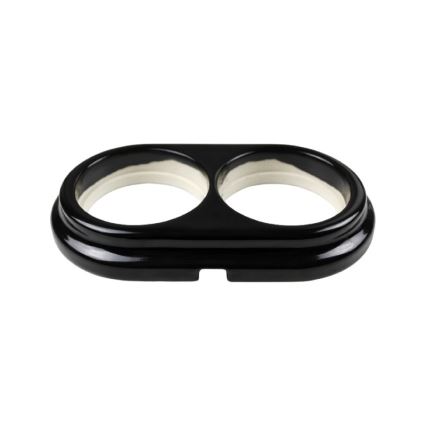 Elhard - Ceramic Retro Double Frame, Black