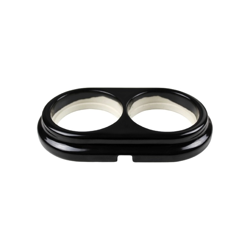 Elhard - Ceramic Retro Double Frame, Black