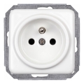 Elhard - Ceramic Retro Household Socket, Frameless, 230V, White