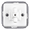 Elhard - Ceramic Retro Rotary 4-Way Switch, Frameless, No. 7, White