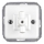 Elhard - Ceramic Retro Rotary 4-Way Switch, Frameless, No. 7, White
