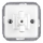Elhard - Ceramic Retro Rotary Blind Controller, Frameless, White
