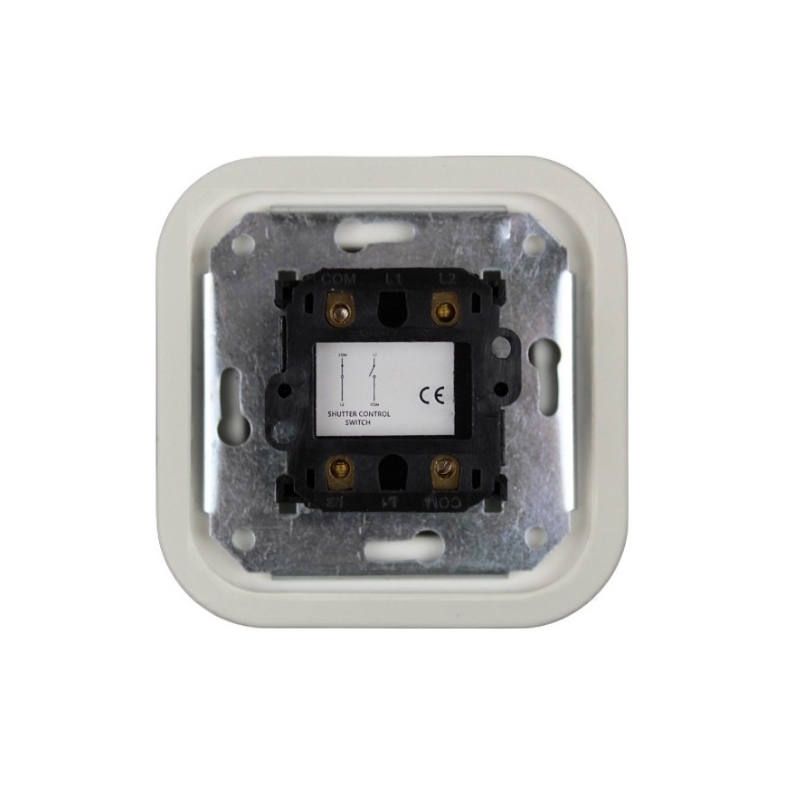 Elhard - Ceramic Retro Rotary Blind Controller, Frameless, White