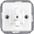 Elhard - Ceramic Retro Rotary Series Switch, Frameless, No. 5, White