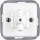 Elhard - Ceramic Retro Rotary Series Switch, Frameless, No. 5, White