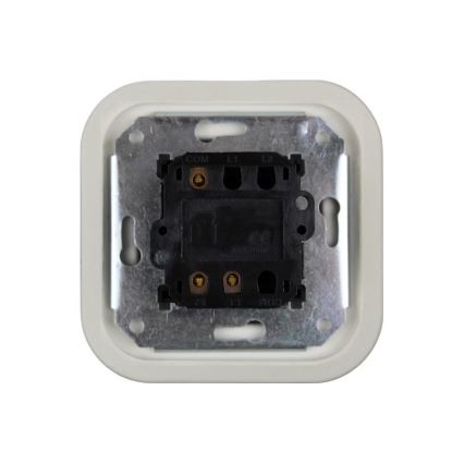Elhard - Ceramic Retro Rotary Series Switch, Frameless, No. 5, White