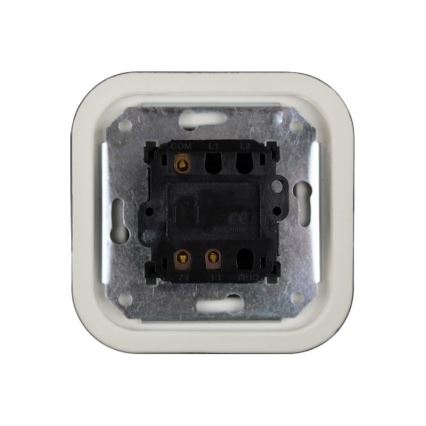 Elhard - Ceramic retro rotary series switch without frame No. 5, black