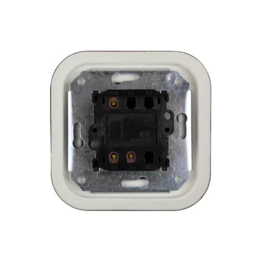 Elhard - Ceramic retro rotary series switch without frame No. 5, black