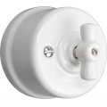 Elhard - Ceramic Retro Rotary Staircase Switch No. 6, White